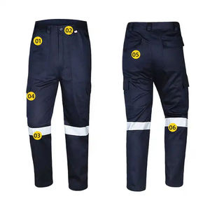 Pantalon de travail de sécurité routière haute visibilité, bande réfléchissante légère, pantalon de sécurité orange pour homme, pantalon imperméable haute visibilité disponible - Product Image 1