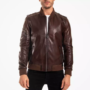 Veste en cuir unisexe de haute qualité avec col montant et logo frontal, idéale pour l'hiver - Plusieurs couleurs, séchage rapide et respirante - Product Image 1