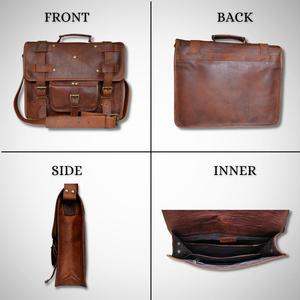 <b>Men's</b> Genuine Leather Vintage Style Brown Crossbody Shoulder <b>Bag</b> Handmade Casual Luxury Office <b>Laptop</b> <b>Messenger</b> Briefcase <b>Bag</b> - Product Image 2