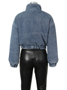 2025 personnalisation de haute qualité élégant femmes multi-poches vêtements de travail Style Denim coton veste Jean manteau - Product Image 3