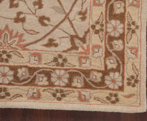 Tapis indien fait main beau motif abstrait vibrant chocolat rose rouge multicolore taille personnalisable main ensembles de tapis - Product Image 4