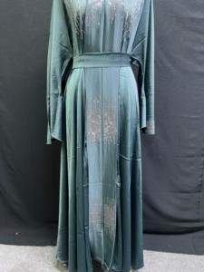 Abaya Vintage Estilo Dubái Más Vendida para Mujer, Tradicional Islámica, Manga Larga, Dobladillo Acampanado, Largo MAXI, Poliéster Ligero - Product Image 3