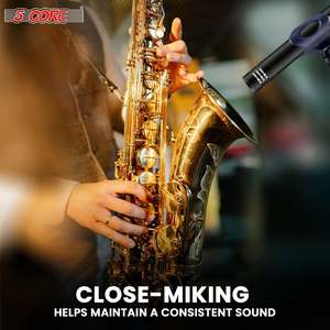 5Core Instrument <b>Microphone</b> Professional XLR Cardioid Pencil Stick <b>Condenser</b> Mic - Product Image 3
