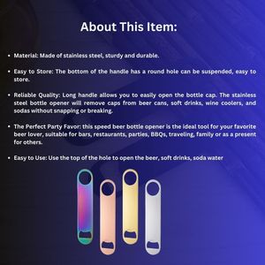 Abrebotellas de barra de giro Manual de acero inoxidable más vendidos, logotipos personalizados para latas de cerveza y vino, abridores calientes para el hogar - Product Image 2