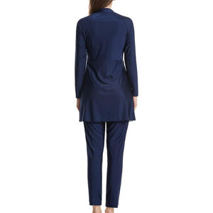 Traje de baño musulmán nuevas mujeres modesto Hijab manga larga traje de baño deportivo 100% poliéster islámico Burkinis desgaste - Product Image 4