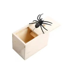 Boîte de peur en bois Offre Spéciale blague araignée blague Bug effrayant jouet boîte de peur poisson d'avril cadeau caché boîte de farce d'araignée - Product Image 4