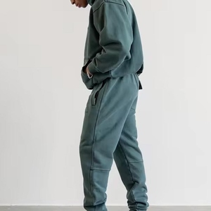 Conjunto Deportivo de Algodón Grueso Unisex, Ropa Urbana, Logotipo Personalizado, Sudadera con Capucha Sólida, Pantalones Deportivos Transpirables, Antibacterianos, Atuendo de Invierno para Hombre - Product Image 5
