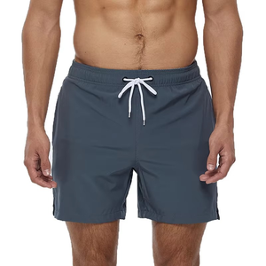 Mesh <b>Shorts</b> Solid Color Gym Mesh Liner With Zipper Pockets Beach Quick Dry Bermudas Masculina <b>Swimsuits</b> - Product Image 3