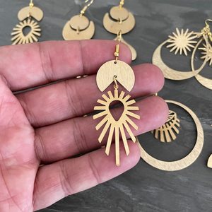 Juego de Pendientes Bohemios, Dijes de Latón, Fornituras de Latón Crudo para Pendientes. Fornituras para Pendientes. Fornituras para la fabricación de joyería al por mayor - Product Image 3