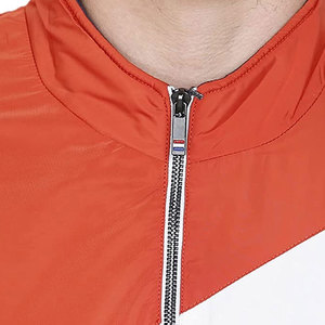 Cremallera Up Color Contraste Chaquetas cortavientos para hombres Moda Hombres 100% poliéster Chaqueta cortavientos - Product Image 6