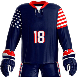 Maillot de hockey sur glace unisexe adulte 2026, personnalisable avec nom d'équipe, impression numérique, 100 % polyester, écologique, service OEM, style américain - Product Image 6