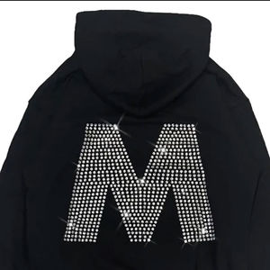 Sweats à capuche en gros de haute qualité avec strass, sweats à capuche en coton avec strass, service OEM personnalisé - Product Image 6