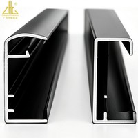 Profilé en U en aluminium 6063 personnalisé, extrusion architecturale décorative pour la finition des murs de villas