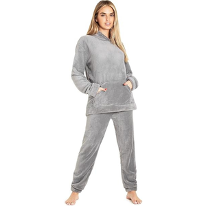 Vêtements de nuit d'hiver pour femmes 2 pièces Vêtements de nuit respirants épais et chauds Pyjamas pour femmes - Product Image 1