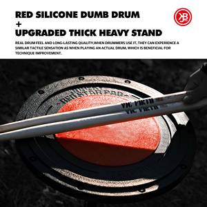 Beatello JBK Wholesale 12 Inch Rubber Drum <strong>Practice</strong> <strong>Pads</strong> <strong>Practice</strong> Silent Drum <strong>Pad</strong> Rubber Kit Set with Stand - Product Image 3