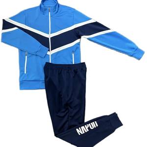 Ensemble survêtement personnalisé ZEEWAN pour homme, élégant, 2 pièces, respirant, séchage rapide, 100% polyester, veste et pantalon avec nom d'équipe pour le football - Product Image 2