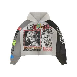 Custom Plain Zip up Hoodie Hombres Sudaderas con capucha al por mayor de peso pesado Premium Zipper Hoodies Precio bajo Thermal Basics Hoodie - Product Image 6