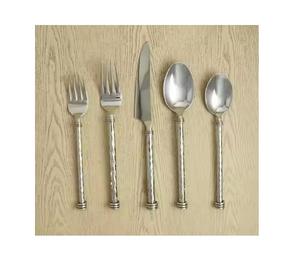 Couverts tour Canton en acier inoxydable 18/0 argenté en vrac vente en gros ensemble de couverts légers couteau fourchette cuillère pour restaurant maison - Product Image 1