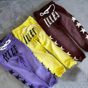 Custom Men Winter Two-Piece <b>Set</b> Heavyweight Fleece Pullover Cropped Graphic Printed Distressed Vintage Acid Wash 100% Cotton - Product Image 5