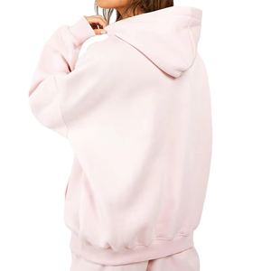 Vente en gros de sweats à capuche pour femmes en coton décontracté surdimensionné sweats à capuche lourds pour femmes - Product Image 5