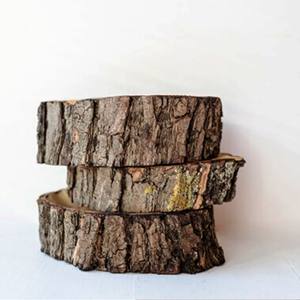 Square Wooden Serving <b>Platter</b> with Tree Bark Decorative Bowl with Tree Bark Made In India - Product Image 5