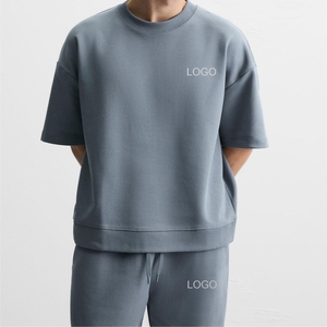 ชุดเสื้อยืดกางเกงขาสั้นสำหรับผู้ชายชุดสั้น2ชิ้นเสื้อตัวสั้นสำหรับนักขี่จักรยานเสื้อครอปเสื้อยืดและกางเกงขาสั้นชุดสองชิ้นสำหรับกางเกงขาสั้นผู้ชายสินค้ามาใหม่ฤดูร้อน - Product Image 2