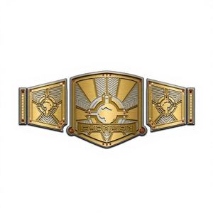 เข็มขัดแชมป์อัลติเมทวิคตอรี่ ทำจากหนังแท้ ออกแบบมาสำหรับนักมวยปล้ำ ยิวยิตสู คาราเต้ ยูโด มวยสากล - เข็มขัดแชมป์แบบสั่งทำพิเศษ - Product Image 1