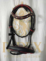 Bride en cuir léger pour exportateur indien Bridle Crystal Brow Band avec Web Reins Designer Accessoires équestres pour l'équitation ..