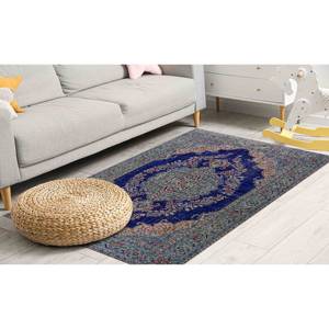 Tapis imprimé au design marocain : Tapis de couloir turc de qualité supérieure, style persan, antidérapant, avec motif médaillon, à poils doux - Product Image 1
