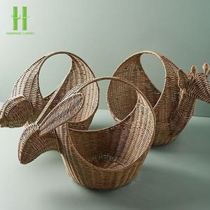 Convenience Eco-Friendly Bohemian Style Rattan Beverage Storage <b>Basket</b> with 4 Compartments OEM Woven <b>Wicker</b> Vietnam - Product Image 1