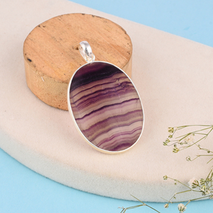 Colgante de Plata de Ley 925 con piedras preciosas de fluorita - Product Image 3