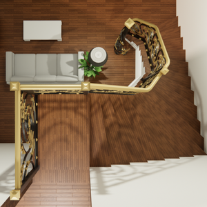 Barandillas de Escalera Elegantes y Modernas de Acero y Aleación de Aluminio, Diseño de Hierro Forjado Artesanal, Mejora la Seguridad, Durabilidad y el Lujo en Interiores - Product Image 6