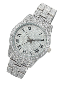 Montre de luxe en diamant pour homme avec bracelet en acier inoxydable et design classique élégant pour les affaires et le mariage - Product Image 6