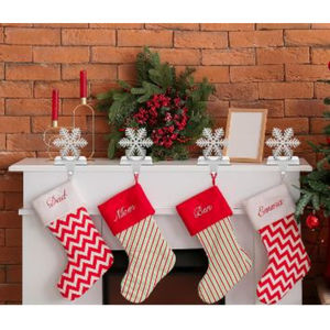 Supports décoratifs de bas de Noël de flocon de neige de Noël modernes cintre de bas de flocon de neige en métal pour la meilleure vente - Product Image 5