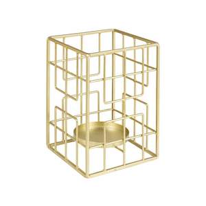 Le chandelier en métal doré convient aux bougies en forme de bloc et au thème de la décoration intérieure de l'artisanat en métal - Product Image 6