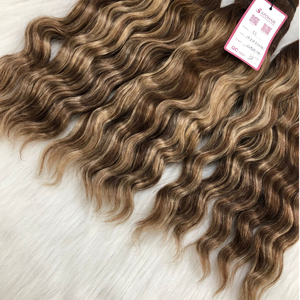 Vente chaude 12 pouces Balayage style faisceau de trame naturel ondulé vietnamien vierge couleur humaine #2/2H + 9C + 2 vente chaude 12 vierge - Product Image 3