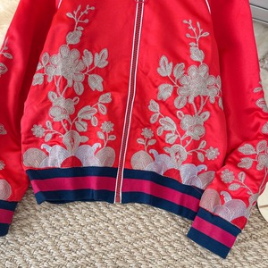 Nuevos hombres niños High Street Sukajan chaqueta de recuerdo nueve colas personalizado hecho en fábrica peonía bordado piloto bombardero Letterman - Product Image 6