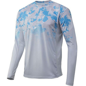 Protección UPF 50 sublimación personalizada impresa secado rápido pesca camisetas 100% poliéster sol pesca camisa Ropa De Pesca - Product Image 6