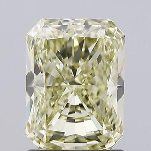 1.57 CT Radiant Cut VS1 Clarity Lab Grown Fancy Yellow Diamond IGI & GIA Certified pour la fabrication de bijoux et les bagues de fiançailles - Product Image 1