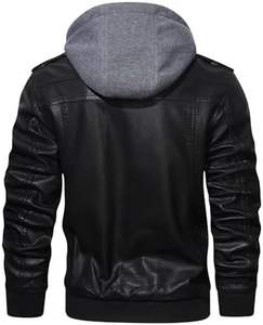 En Stock hommes OEM à capuche bombardier veste en cuir Streetwear tendance 2025 expédition rapide veste en cuir véritable veste à la mode hiver - Product Image 4