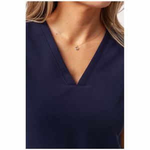 Conjuntos de uniformes médicos para mujer, conjuntos de uniformes médicos de manga corta con cuello levantado - Product Image 4