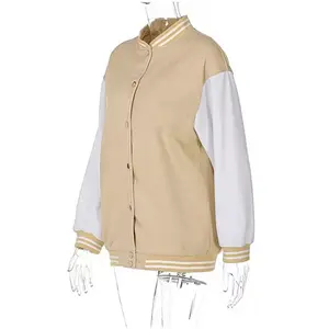 Personalizado al por mayor Original ropa universitaria Vintage Streetwear bordado lona invierno Letterman Varsity chaqueta transpirable - Product Image 2