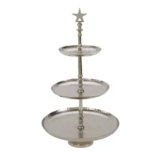 แท่นวางเค้กโลหะหรูหราปาร์ตี้งานแต่งงานพร้อมของตกแต่งโต๊ะใช้วางเค้ก - Product Image 5