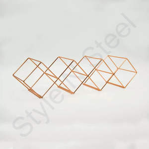 Porte-bouteilles de vin Racks Démonter Porte-bouteilles de vin Fil de gros Support de bouteille de vin Couleur cuivre Support de bouteille en acier inoxydable - Product Image 5