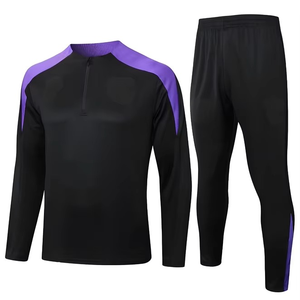 Conjunto de chándal de hombre sólido con estampado de etiqueta privada, venta al por mayor, ropa deportiva, chándales de fútbol transpirables - Product Image 3