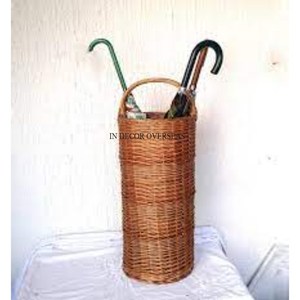 Dernier modèle arrivée meilleure qualité rotin en bois fabriqué en forme de cylindre porte-parapluie ménage et hall d'hôtel décor fournitures - Product Image 2