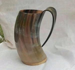 Jarra de Cuerno de Búfalo 100% Real Pulida para Fiestas Campestres, Estilo Vikingo Americano Vintage, Apta para Lavavajillas - Product Image 4