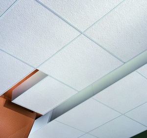 แผงอะคูสติกไฟเบอร์กลาสขนาด600x600มม. แผ่นฝ้าเพดานสีขาวและดำ - Product Image 5