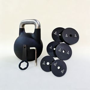<span class=keywords><strong>Kettlebell</strong></span> de compétition réglable de 12 <span class=keywords><strong>kg</strong></span> à <span class=keywords><strong>32</strong></span> <span class=keywords><strong>kg</strong></span> pour salles de sport à domicile : gain de place et d'économie - Product Image 1