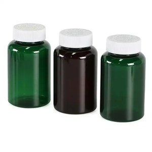 2024 Hot Selling Wholesale 80ml Green PET Wide Mouth Plastic <b>Bottle</b> Lids for Vitamins Pills Candles Capsules <b>Medicine</b> Custom - Product Image 1